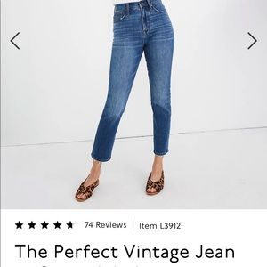 Madewell Perfect Vintage Jean